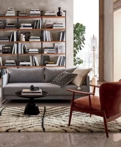 Troubadour Saddle Leather Wood Frame Chair -Chic Living Shop TandomMicrogridGreySleeperOC19