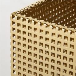 Tegan Perforated Brass Metal Storage Basket Small -Chic Living Shop TeganBrassPrfrtdBasketAV2SHS23