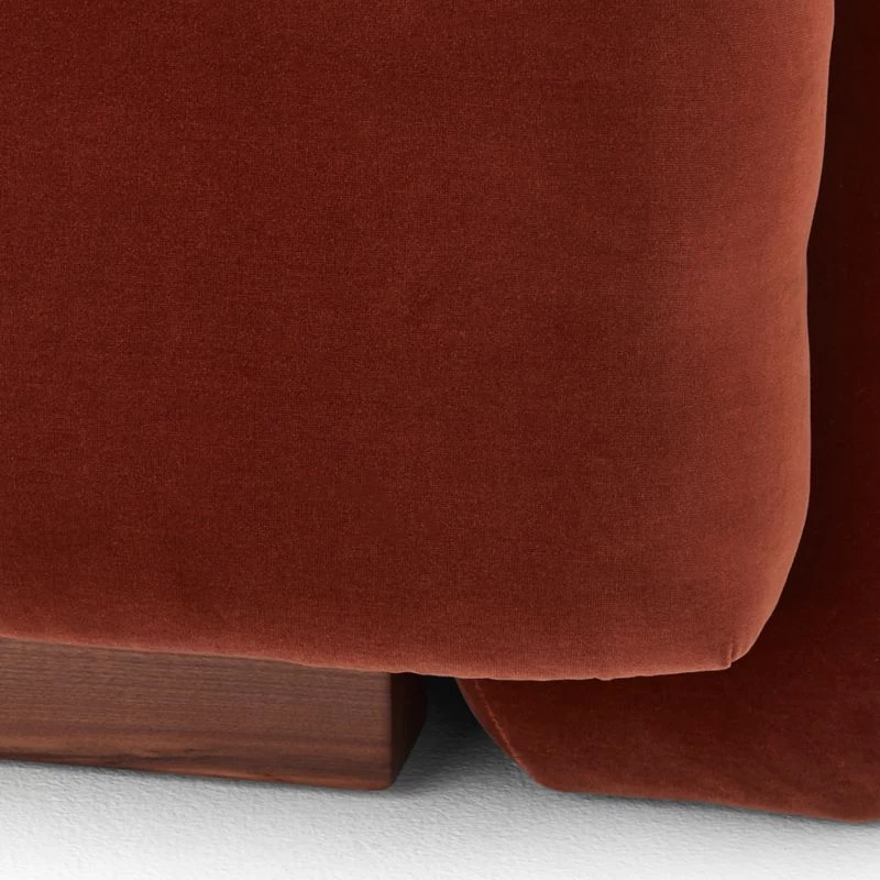 Terrain 5-Piece L-Shaped Bronze Brown Velvet Sectional Sofa With Right Arm 9 Terrain 5-Piece L-Shaped Bronze Brown Velvet Sectional Sofa With Right Arm - Image 7