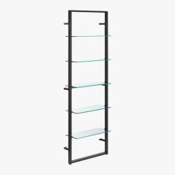 Tesso Black Metal Wall Mount Bookshelf -Chic Living Shop TessoBlackBookcase3QFF18