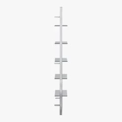 Tesso Chrome Metal Wall Mount Bookshelf -Chic Living Shop TessoBookcaseChrmGlsSdF8
