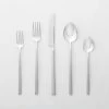 20-Piece Tilt Brushed Silver Flatware Set