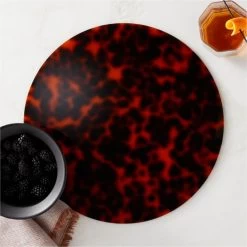 Red Tortoise Patterned Acrylic Placemat -Chic Living Shop TortoiseAcrylicPlacematROF22