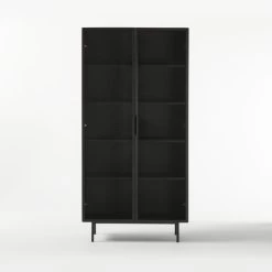 Trace Black Wire Bookcase 13 Trace Black Wire Bookcase -Chic Living Shop TraceBlkMeshDoorBookcaseSOF20