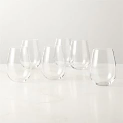 True Stemless Wine Glass Set Of 6