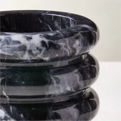 Turk Black Marble Utensil Holder -Chic Living Shop TurkBlkMrblUtensilHolderAV3SHF22