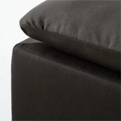 Turn Raven Black Sateen Ottoman -Chic Living Shop TurnOttomanRavenAVSSS21
