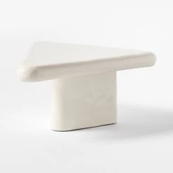 Vayle High-Gloss White Concrete Coffee Table Short -Chic Living Shop VayleWhtCnctShortCffTblSDSSS22