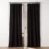 Black Velvet Window Curtain Panel 48''x96'' -Chic Living Shop VelvetBlack96CurtainPnlSHS23