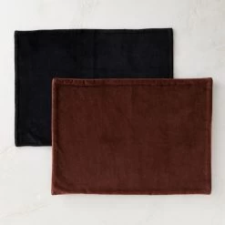 Black Velvet Placemat -Chic Living Shop VelvetNRumRasinPlacematGrpFHF22