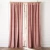 Orchid Mauve Organic Cotton Velvet Window Curtain Panel 48"x84''