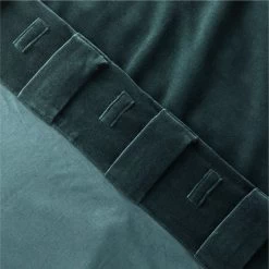 Dark Green Organic Cotton Velvet Window Curtain Panel 48"x84'' -Chic Living Shop VlvtDkGnOrgCtnCrtn96PnlAV4SHF23