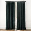Dark Green Organic Cotton Velvet Window Curtain Panel 48"x84'' 2 Dark Green Organic Cotton Velvet Window Curtain Panel 48"x84'' -Chic Living Shop VlvtDkGnOrgCtnCrtn96PnlSHF23