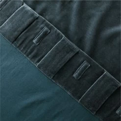 Dark Teal Organic Cotton Velvet Window Curtain Panel 48"x84'' -Chic Living Shop VlvtMgcFtOrgCtnCrtn96PnlAV4SHF23