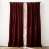Red Organic Cotton Velvet Window Curtain Panel 48"x84'' -Chic Living Shop VlvtRedOrgCtnCrtn96PnlSHF23