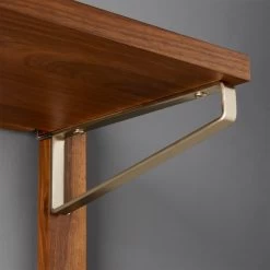 Walnut Modular Single Shelf 39.5" -Chic Living Shop WalnutMod39p5TripleShelfRO2F18