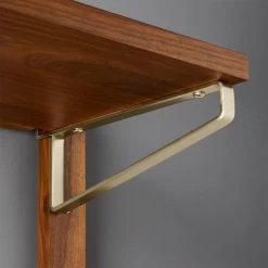 Walnut Modular Triple Shelf 88" 17 Walnut Modular Triple Shelf 88" -Chic Living Shop WalnutMod88TripleShelfRO2F18