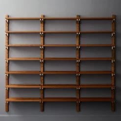 Walnut Modular Triple Shelf 88"