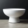 White Ceramic Pedestal Bowl -Chic Living Shop WhitePedestalBowlSHS19
