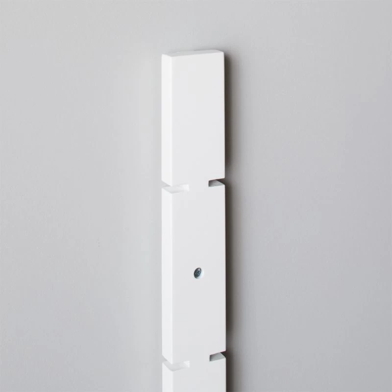 White High-Gloss Modular Wall Shelf Uprights 3 White High-Gloss Modular Wall Shelf Uprights