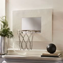 Leather Head Small Black Leather Basketball -Chic Living Shop WhtLthrBbllHpWBkLthrBbllHlFHF19