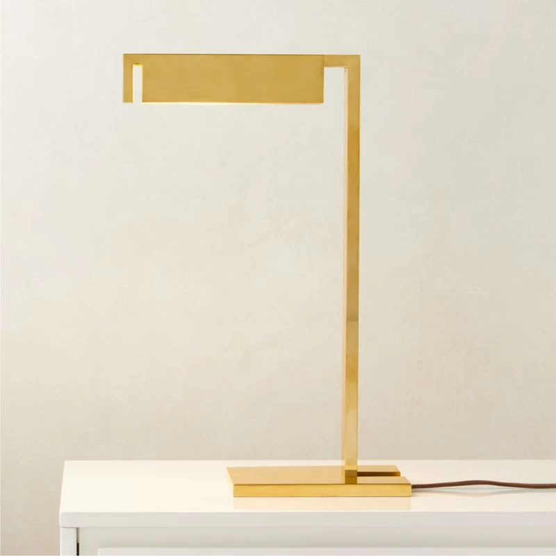 Wilde Polished Brass Task Table Lamp 4 Wilde Polished Brass Task Table Lamp - Image 2