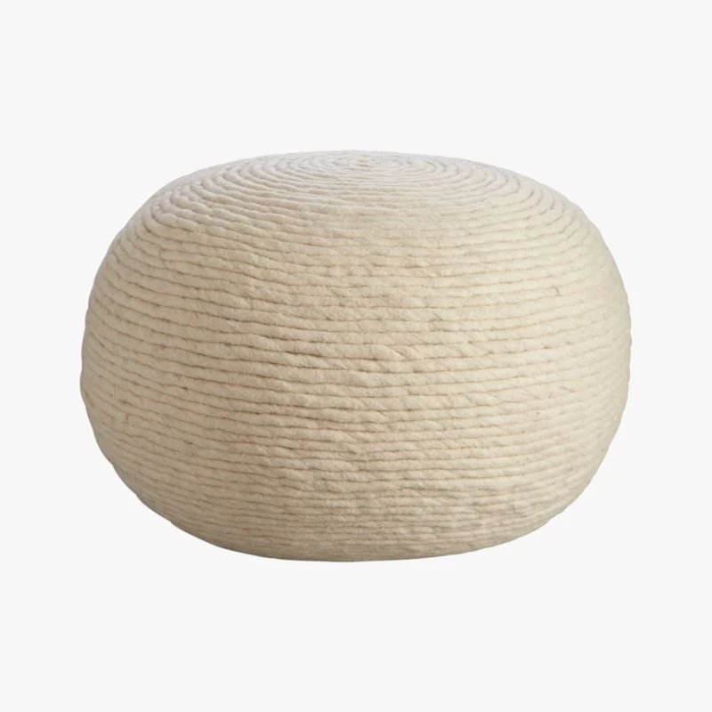 Wool Wrap Natural Pouf 6 Wool Wrap Natural Pouf - Image 4