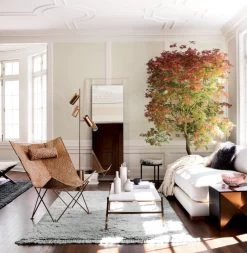 Slab Small Marble Coffee Table With Brass Base -Chic Living Shop butterflychaircheetahhideOC17