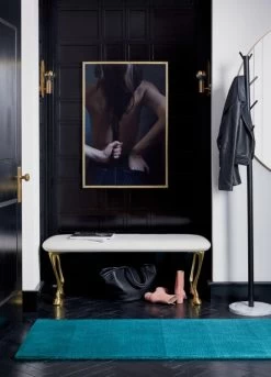 Boulevard Black And Marble Coat Rack -Chic Living Shop gallopbenchbackpocketprintJL17