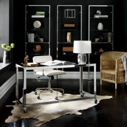 Tesso Chrome Metal Wall Mount Bookshelf -Chic Living Shop go cartconsoletabletessoJN16