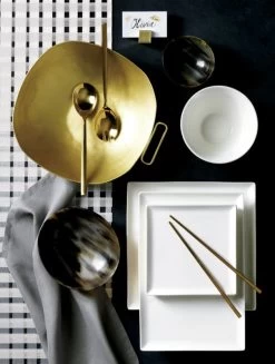 Brushed Gold Place Card Holders Set Of 4 -Chic Living Shop tuckwhitedinnnerwarebrushedJL17